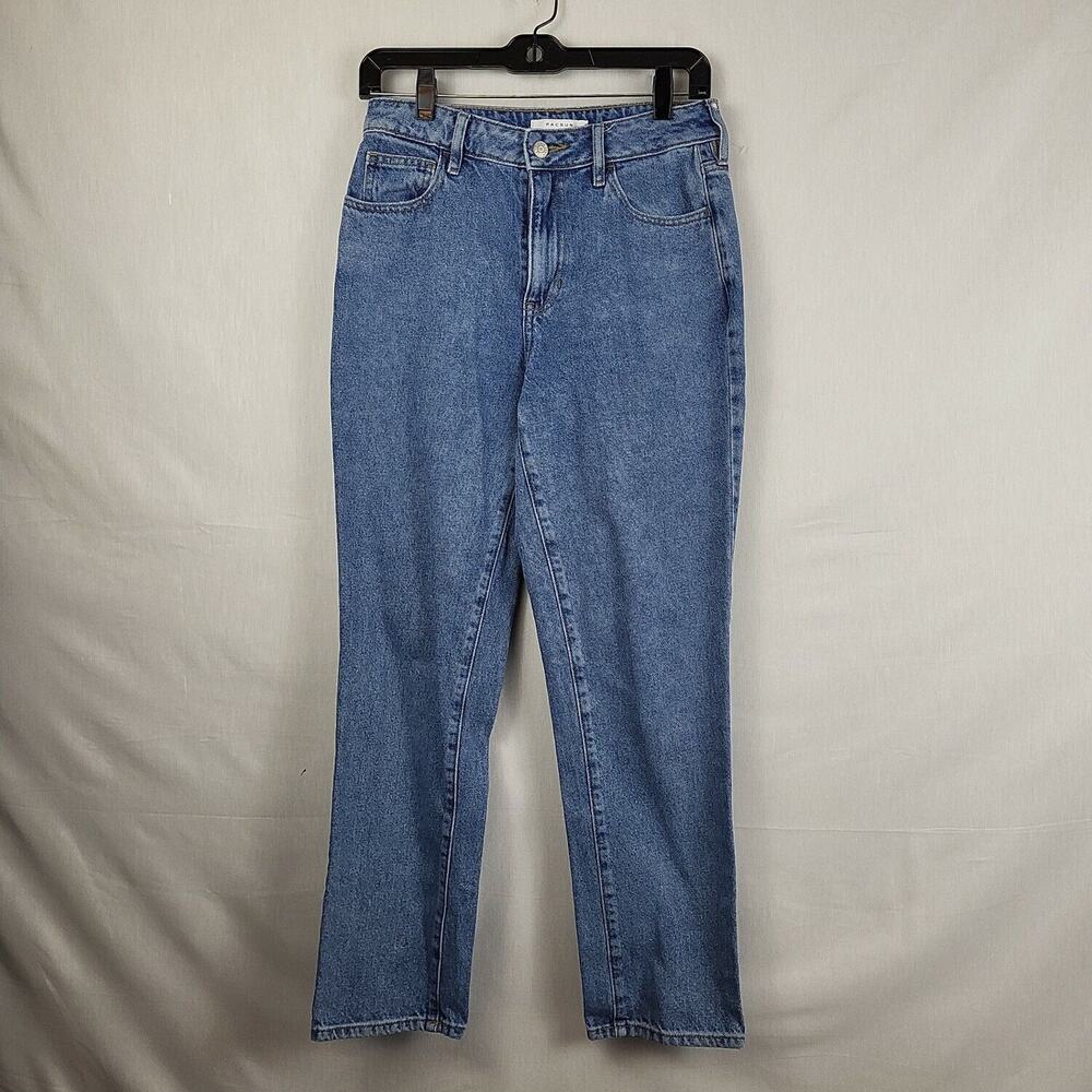 Pacsun Womens Blue Mid Wash Regular Fit Mid Rise Stretch Denim Mom Jeans Size 26